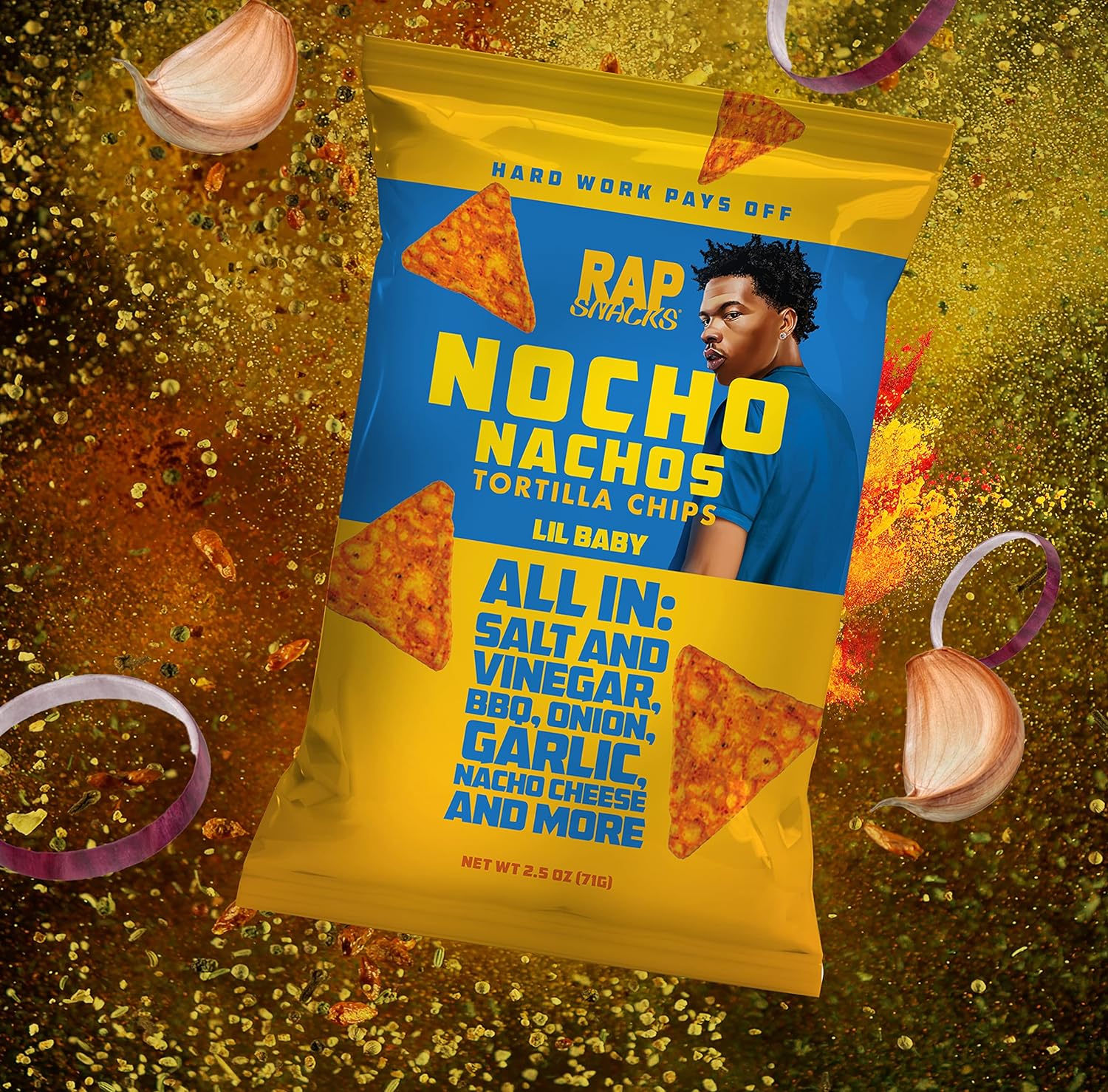 Rap Snacks Lil Baby All In Nocho Nachos Tortilla Chips Pack of 6 - Image 3