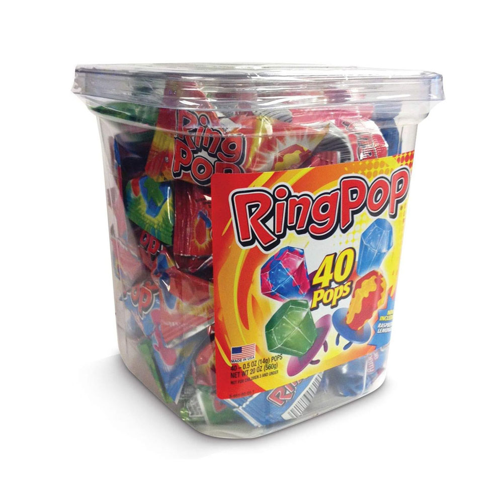 Ring Pop Hard Candy Pops, Variety Pack,2.55 pounds, 44 Count